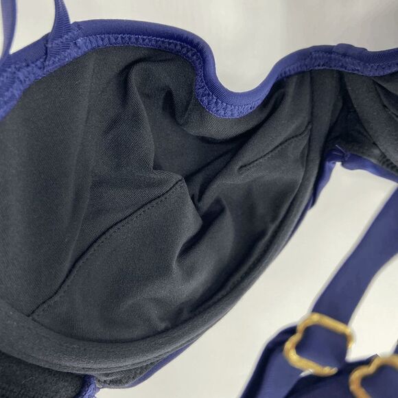 L'agent Provocateur Melita Womens Navy Blue New strappy bikini top Large - Picture 9 of 9